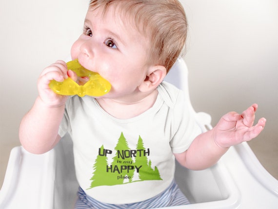 Up North Is My Happy Place Organic Onesie Bodysuit Etsy