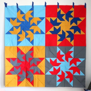 Flight Quilt Patterns - two paper pieced circling/flying swallows quilt patterns