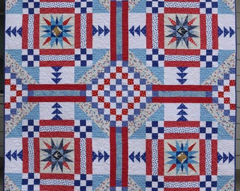 Honor Quilt Pattern - modern, large block, ditigal product