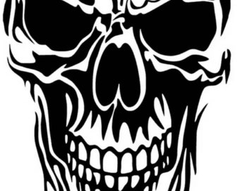Skull decal / sticker. Made with orical 651 vinly for cars truck any flat surface