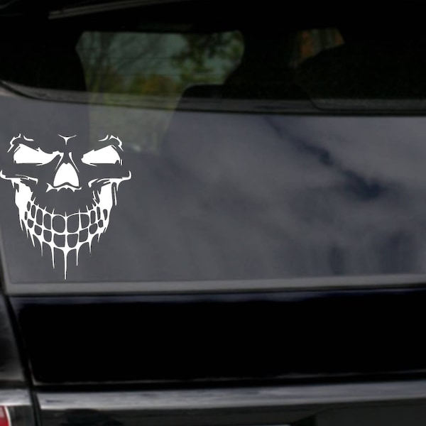 Skull decal / sticker. Made with orical 651 vinly for cars truck any flat surface