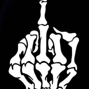 Bones middle finger decal / sticker