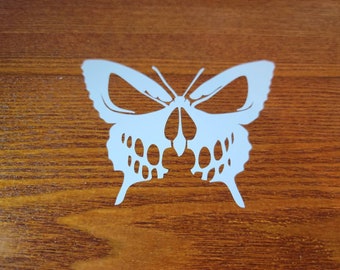Skull butterfly decal / sticker. Made with orical 651 vinly for cars truck any flat surface 2.0