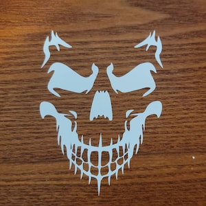 Eval Skull bones decal / sticker. Scary face decals  vinly for cars truck any flat surface