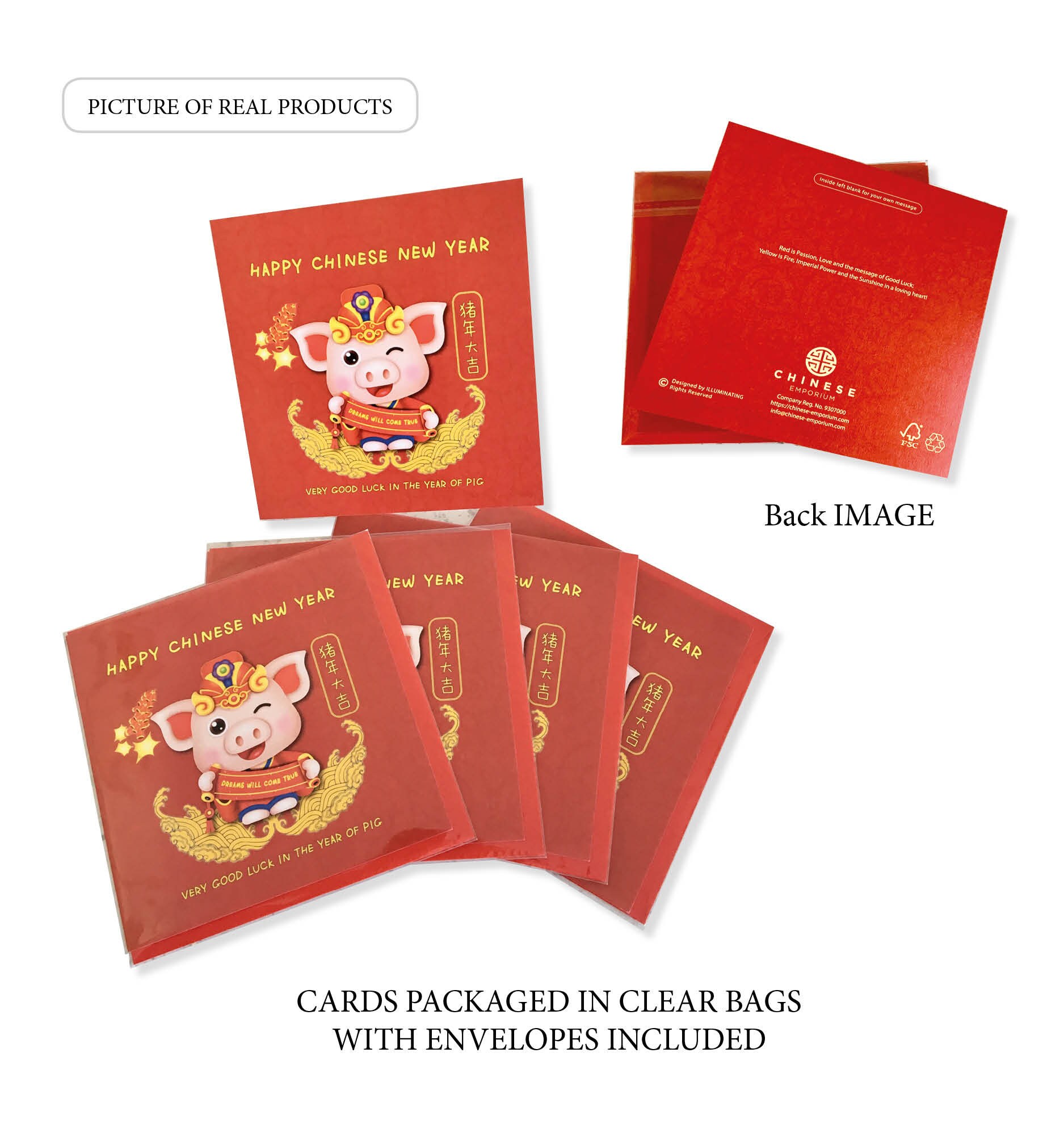 5 of Chinese New Year Cards Free Delivery for 1 UK address | Etsy