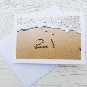 21 en sable carte de souhaits