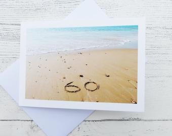 Carte de voeux vierge sable de 60 pouces