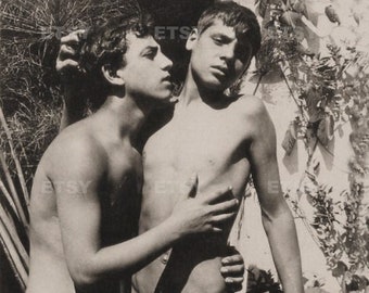 Vintage Retro Nudist Nude - Antique young Nude Man Vintage Photo gay 1900s Male Nude | Etsy