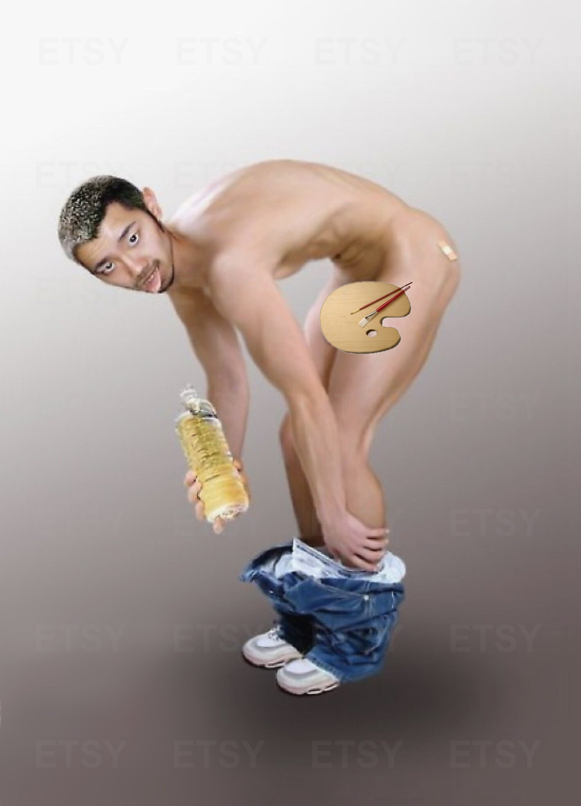 Nude Asian Model Vintage Photo 1980s