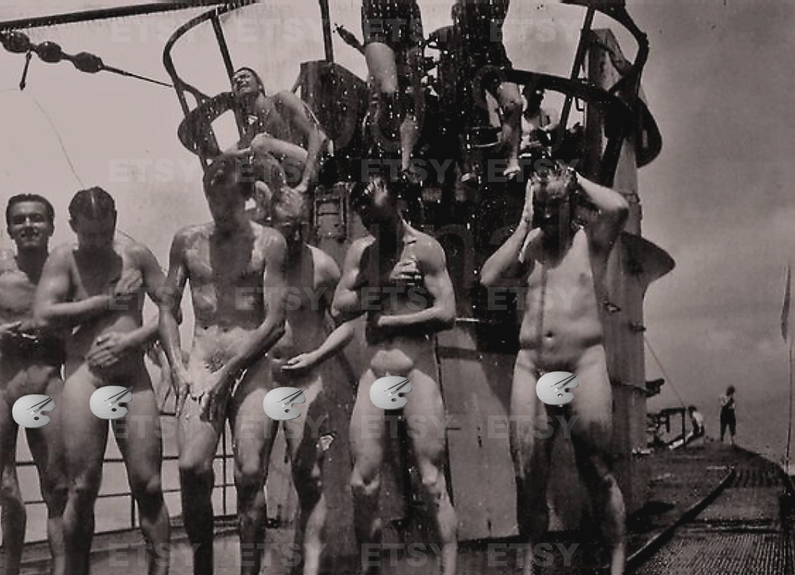 Vintage nude military