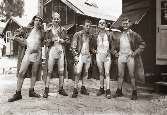 Vintage male military nudes