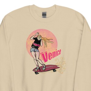 Venetië trui, skateboarden unisex sweatshirt, retro, grafische trui