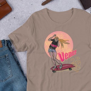 Venice Beach T-Shirt, Graphic Tee, Venice Skateboarding, Skater Girl, Venice California