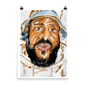 Selema Masekela Portrait, Fine Art Poster Print, African American, South Africa