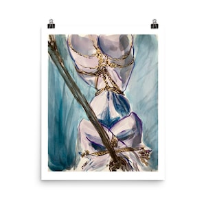 Shibari Art, Bondage Art, Fetish Art, Fine Art Print, Shibari Poster Art