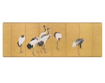 Tappetino da yoga con gru giapponesi: arte Maruyama Ōkyo, Hot Yoga