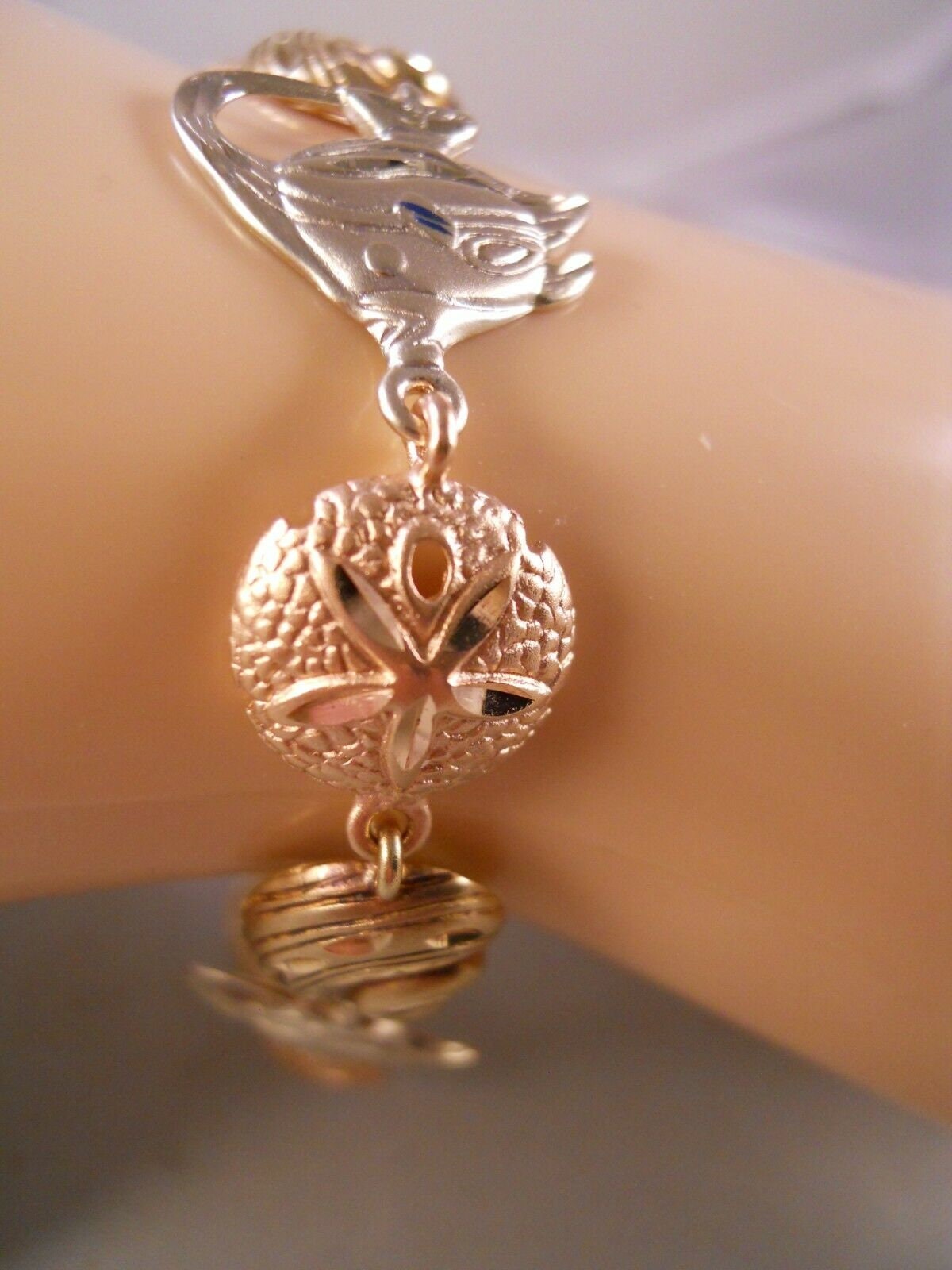 Heavy Wide Designer Michael Anthony MA 14k Yellow Gold White