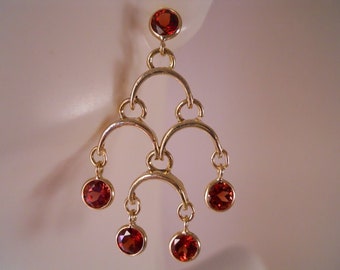 [wingbling] Red Velvetアイリン着用☆14K GOLD☆Clie Earrings Italian 14kt Yellow Gold Filigree Chandelier Earrings