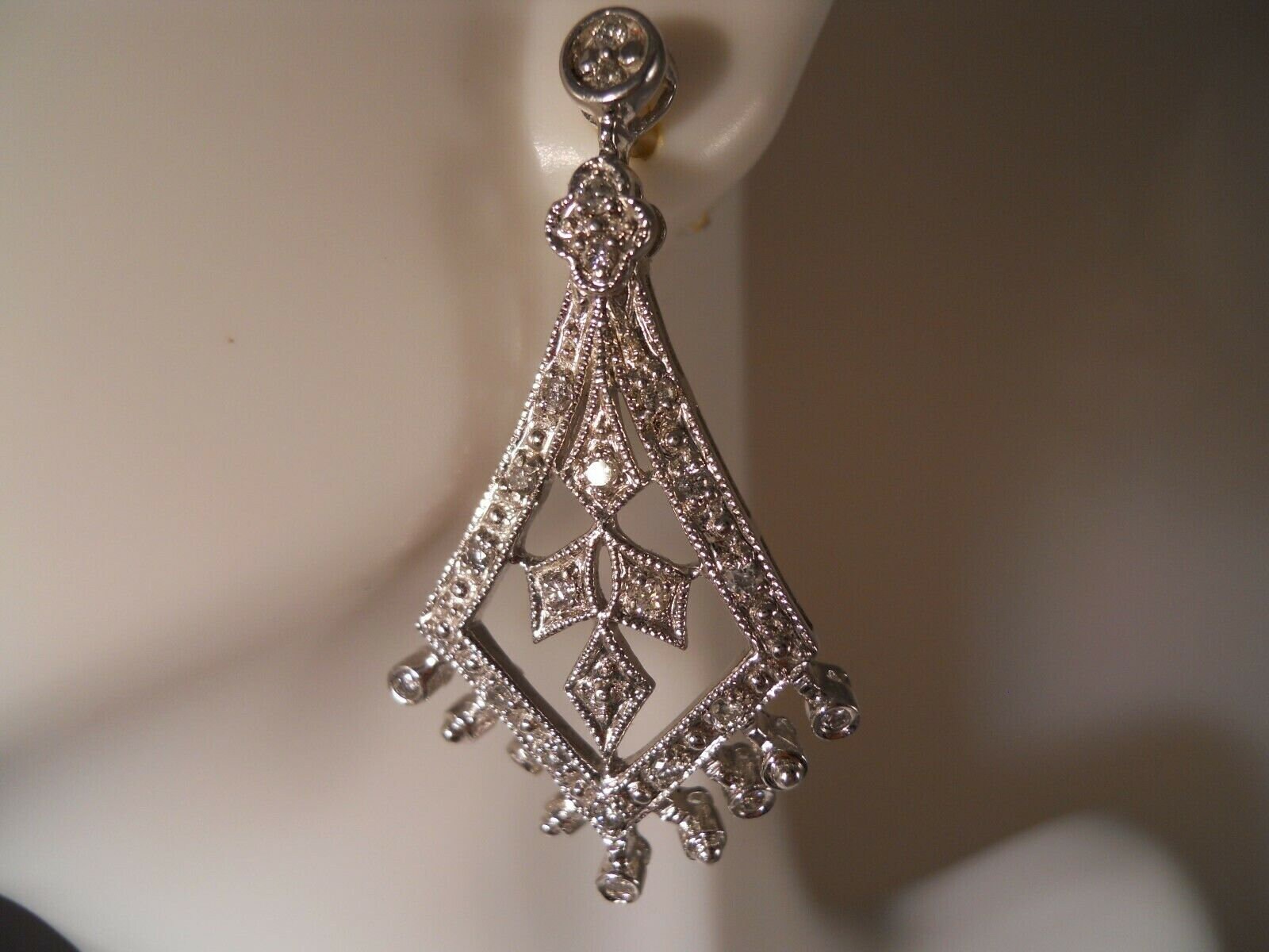 SJM S&J Diamond Corp Heavy 7.05g Wide 10k White Gold .75ct