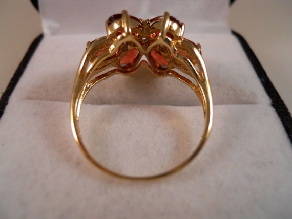 Designer t&c 10k yellow gold 3ct garnet diamond f… - image 8