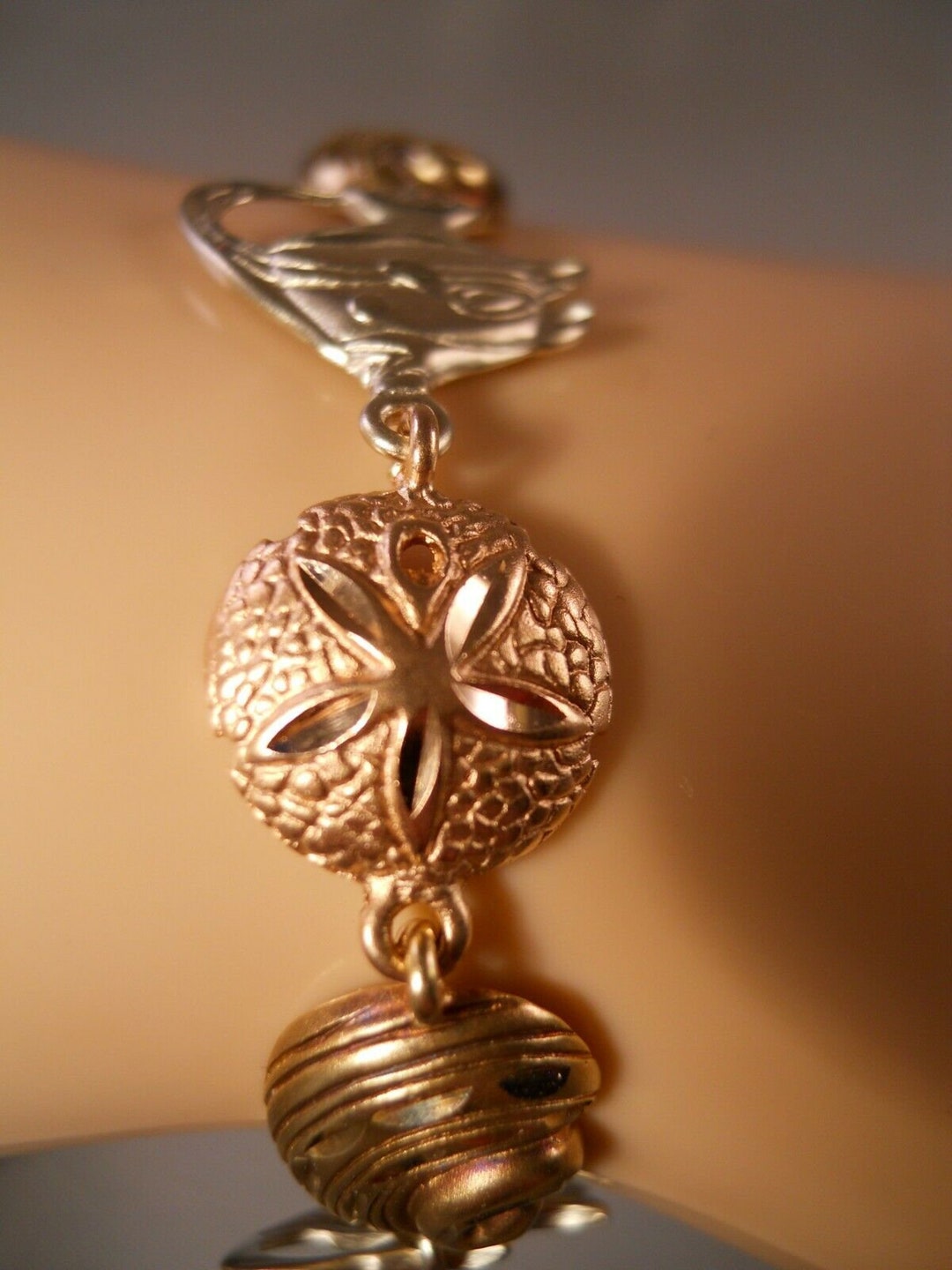 Heavy Wide Designer Michael Anthony MA 14k Yellow Gold White