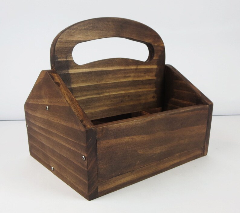 Wooden Condiment Caddy Rustic Sauce Carrier BBQ Ketchup Etsy