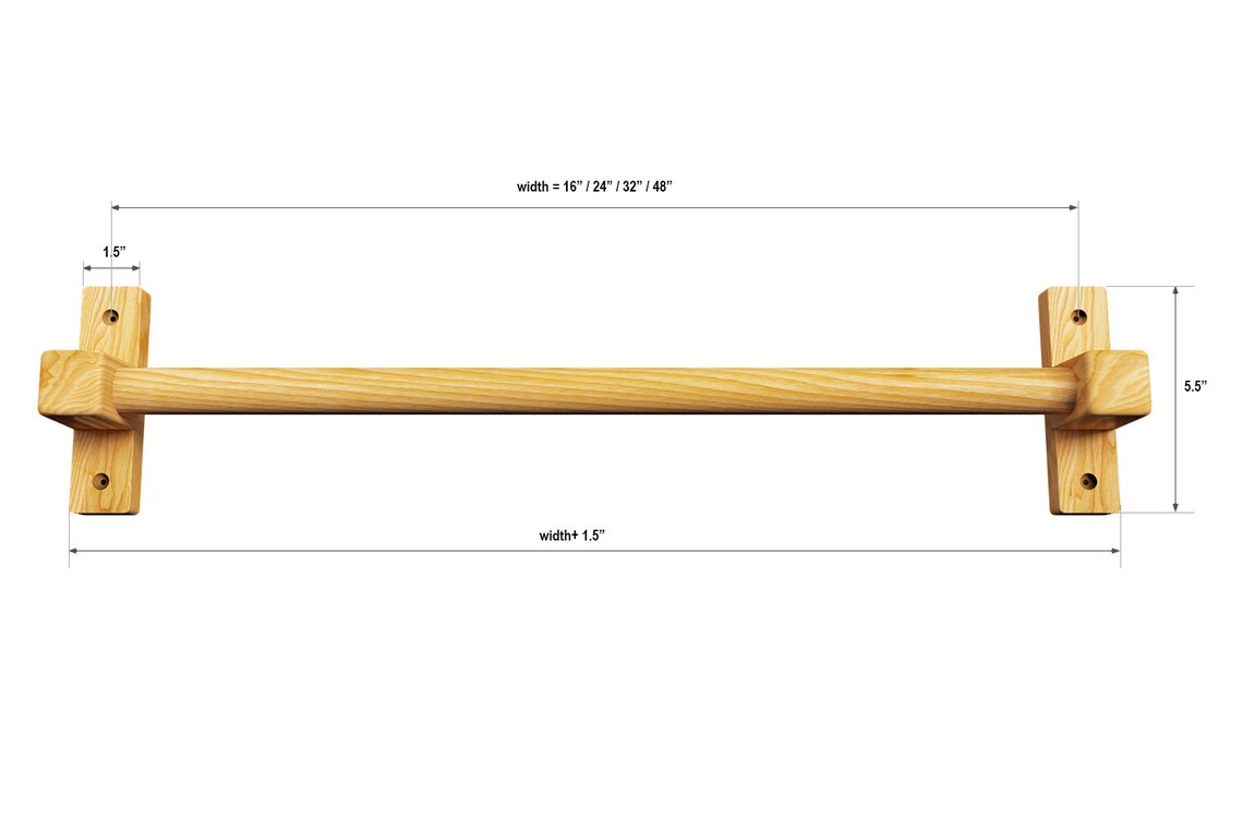 Montessori Wooden Pull Up Bar for Infants Solid Wood 1646 Etsy