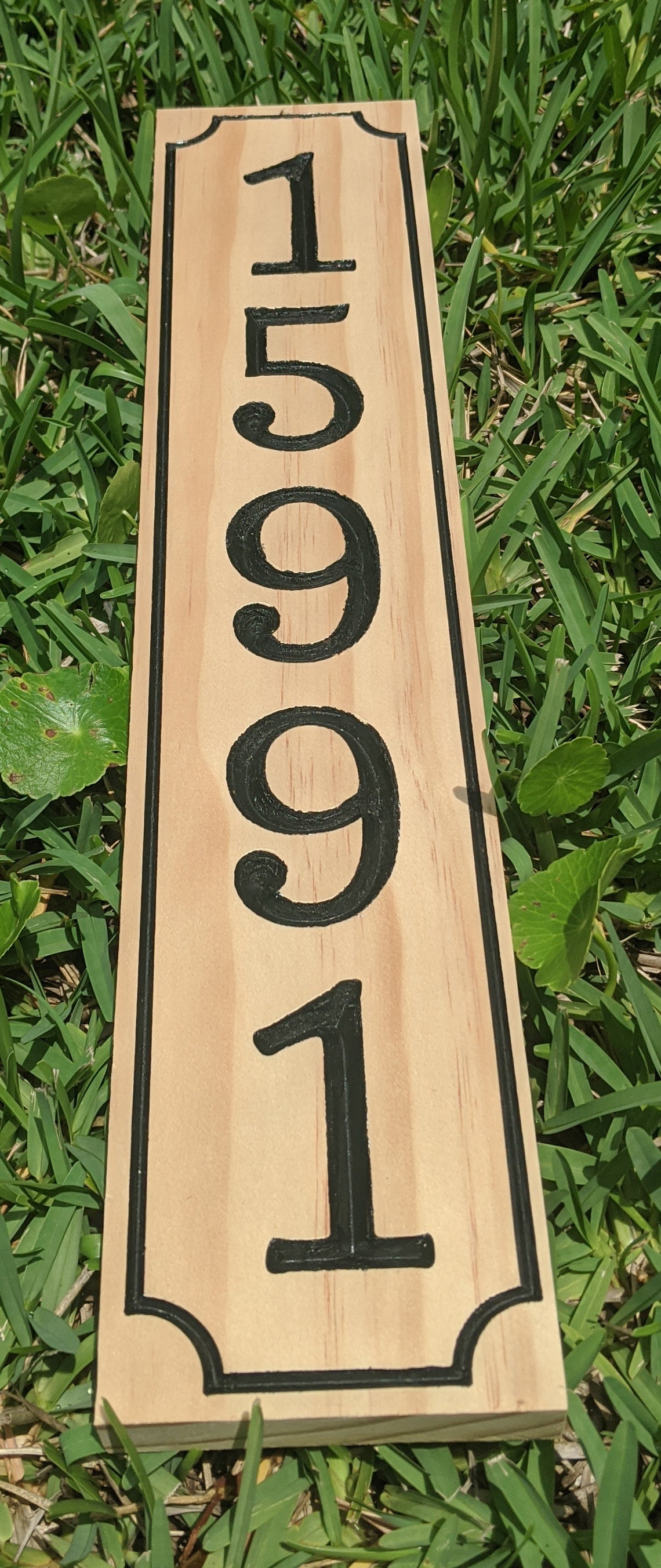 Address Plaque Vertical Wooden Personalized Carved Wood | Etsy