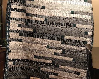 Handmade Strip Quilt | Custom Patchwork Quilt | Lap, Twin, Queen & King Sizes Available