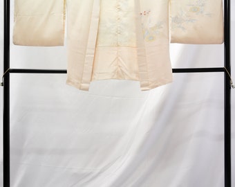 Elegant degradation Floral design HAORI / A065 / Japanese Vintage KIMONO
