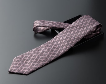 Japanese luxury silk tie - Kyoto Nishijin ori - WAKUniFUJI/ Pink