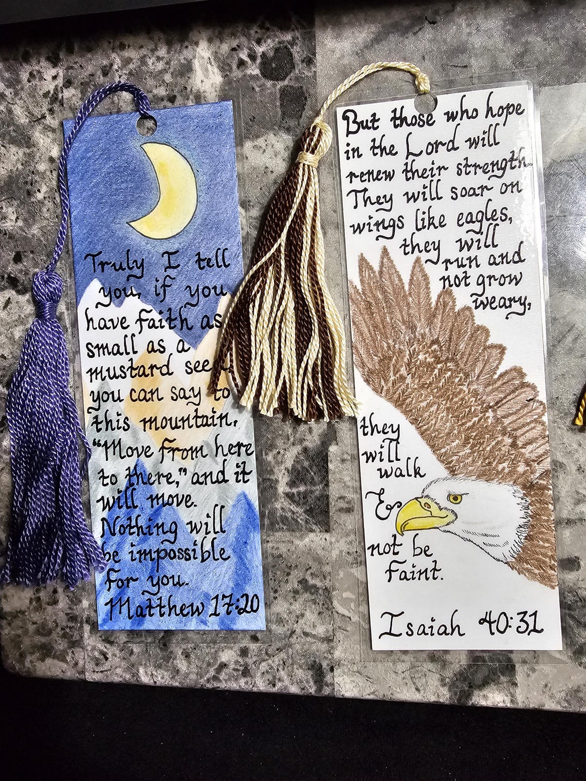 Scripture Embeded Bookmarks Scripture Verse Bookmarks Handmade - Etsy