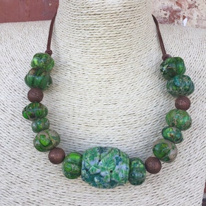 Green Jasper stone necklace