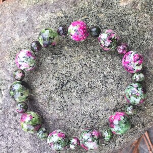 Ruby Zoisite stretch bracelet