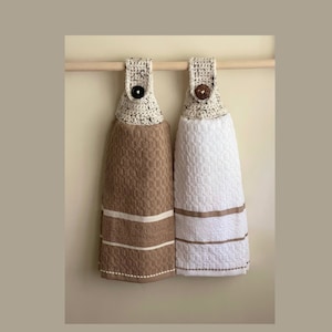 Easy Crochet Towel Topper, **PDF pattern only, NOT a finished product**, Crochet tea towel, towel topper, towel hanger, decorative towel