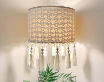 Paralume Dahlia, **Solo modello PDF, NON un prodotto finito!**, modello facile per paralume all'uncinetto, arredamento boho per la casa, modello boho all'uncinetto