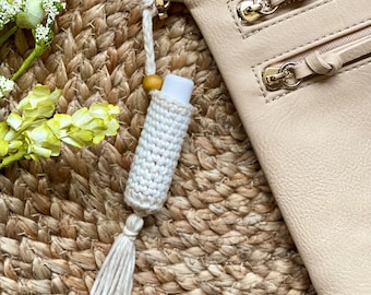 Lily Lip Balm Cozy, **PDF pattern only, NOT a finished product**, crochet cozy, lip balm cozy, boho purse cozy