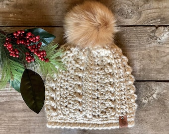 The Snowbank Beanie, **PDF digital pattern only, NOT a finished product**, easy crochet winter hat pattern, crochet toque