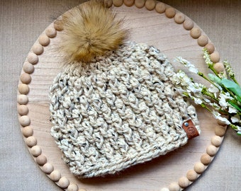 Crochet Winter Hat, Blocksberg Beanie, Fast Crochet Hat Pattern, PDF pattern only, NOT a finished product