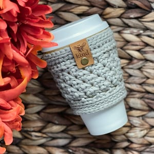Kendall Cup Cozy, **PDF crochet pattern only, NOT a finished product**, coffee cozy, coffee sleeve, cup cozy, drink cozy