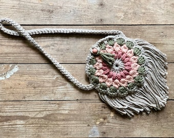 Awesome Blossom Bag, *PDF crochet pattern only, NOT a finished product*, boho bag, crossbody bag, hipster bag