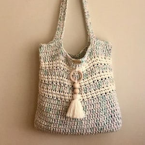 Mesh Market Bag, PDF Pattern, not a finished product, crochet market bag, summer bag, boho bag, modern bag pattern image 3