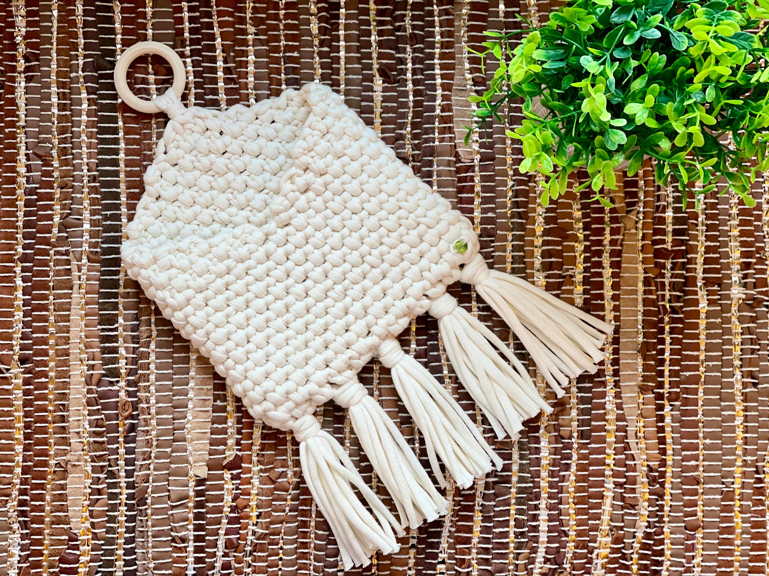 Mini Macrochet Pocket Wall Hanging, **PDF Pattern Only, NOT a Finished ...