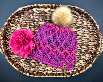 Queen Bee-nie Bulky Version ***PDF Pattern only, not a finished product***crochet hat pattern, crochet toque, easy crochet pattern