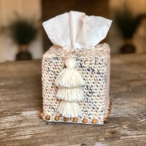 Trendy Tissue Topper, **PDF crochet pattern only, NOT a finished product**, crochet tissue topper, tissue box topper, tissue box cover