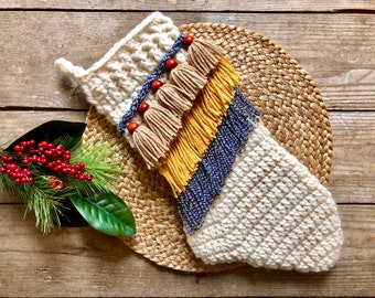 Merry Jane Christmas Stocking, **PDF pattern only, NOT a finished item, Crochet pattern, easy crochet christmas stocking