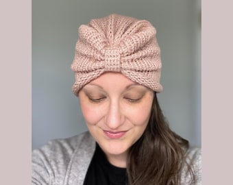 Addi Turban Hat, **PDF pattern only, NOT a finished product**, knitting machine turban hat pattern, Addi King or Sentro 48