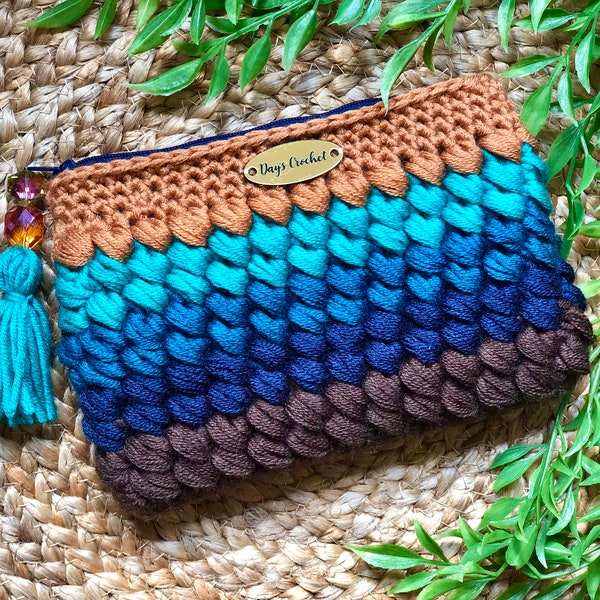 Puff Stitch Cosmetic Bag ***PDF Pattern only, not a finished product*** ENGLISH only