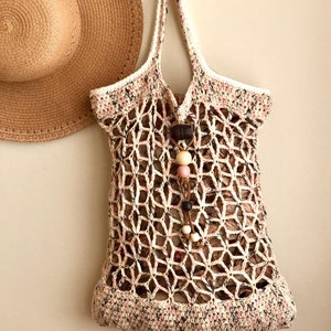 Star Trellis Bag, PDF Pattern, NOT a finished product, crochet market bag, crochet purse, crochet pattern image 3