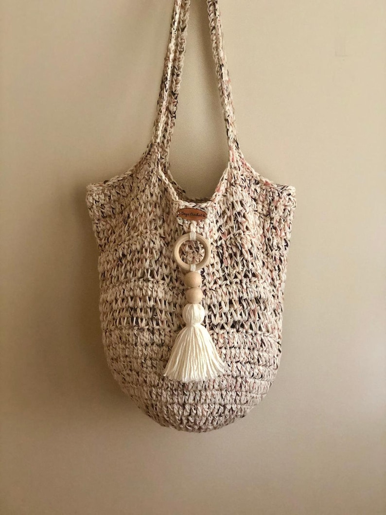 Mesh Market Bag, PDF Pattern, not a finished product, crochet market bag, summer bag, boho bag, modern bag pattern image 2
